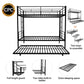 Twin Over Twin Metal Bunk Bed Frame with Trundle（Upgrade reinforcement version）