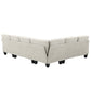 108" x 85.5" Modern U-Shaped Sectional Sofa, 7-Seat Fabric Sofa Set for Living Rooms