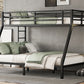 Metal Twin XL over Queen Bunk Bed for Teens and Adults,Space-Saving/Noise Reduced/No Box Spring Needed