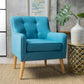 Teal Arm Chair, Modern Upholstered Design for Living Rooms, Bedrooms, or Offices