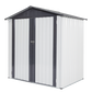 XWT014 Garden Metal Storage Shed Gray White 6x4x6ft outdoor storing tools Rainproof Hinge door version