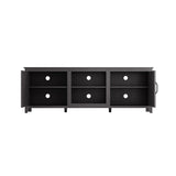 TV Stand Storage Media Console Entertainment Center Tradition Black with doors