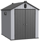 XWT012 6*8ft plastic storage shed for backyard garden big spire Tool storage