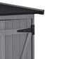 Outdoor 5.3ft Hx4.6ft L Wood Storage Shed Tool Organizer,Garden Shed, Storage Cabinet with Waterproof Asphalt Roof Gray