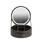 Makeup Bag with round Mirror Rechargeable Cosmetic Case woman Makeup Train Case Cosmetic Organizer with Mirror and Light