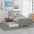 Twin size Platform Bed with Trundle Gray