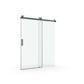 Elan 56 to 60 in. W x 76 in. H Sliding Frameless Soft-Close Shower Door with Premium 3/8 Inch (10mm) Thick Tampered Glass in Matte Black 22D01-60MB