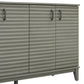 TREXM Side Panel Buffet with 4 Doors, Large Storage Cabinet with Adjustable Shelves and Metal Handles, Antique Gray