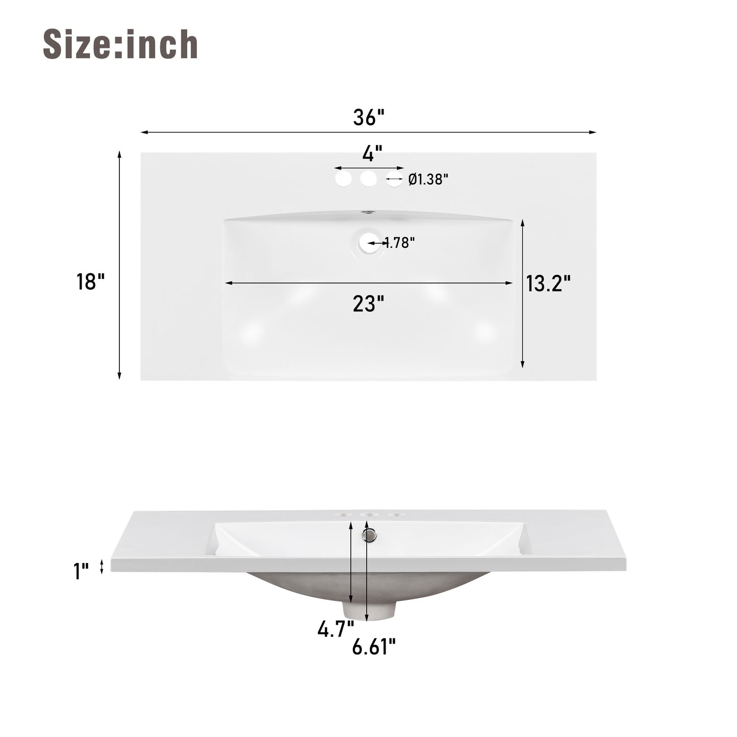 36-inch Resin Sink-Resin