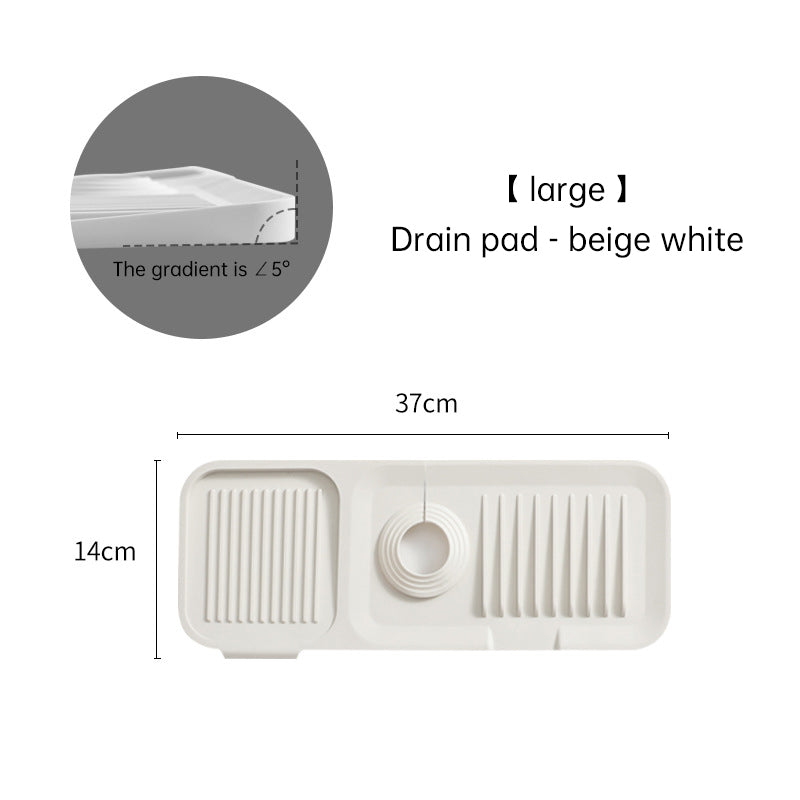 Silicone Drain Pad Faucet Drain Pad Kitchen Countertop Sink Drain Splash Proof Device