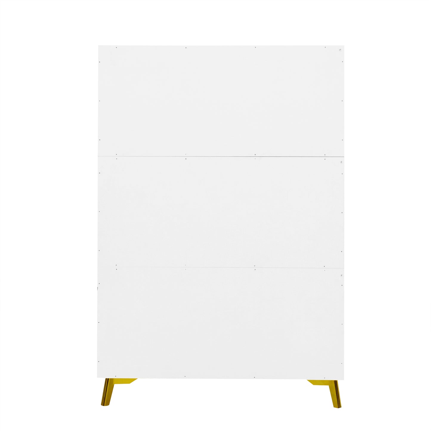 U-Can Shoe Cabinet with 2 Flip Drawers, 2 Slide Drawers, and 1 Shelf, Modern White Finish