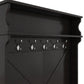 Hall Tree with Roof Rack and Storage Platform, Corridor Shoe Cabinet with Sliding Door and 5 Hooks, Black