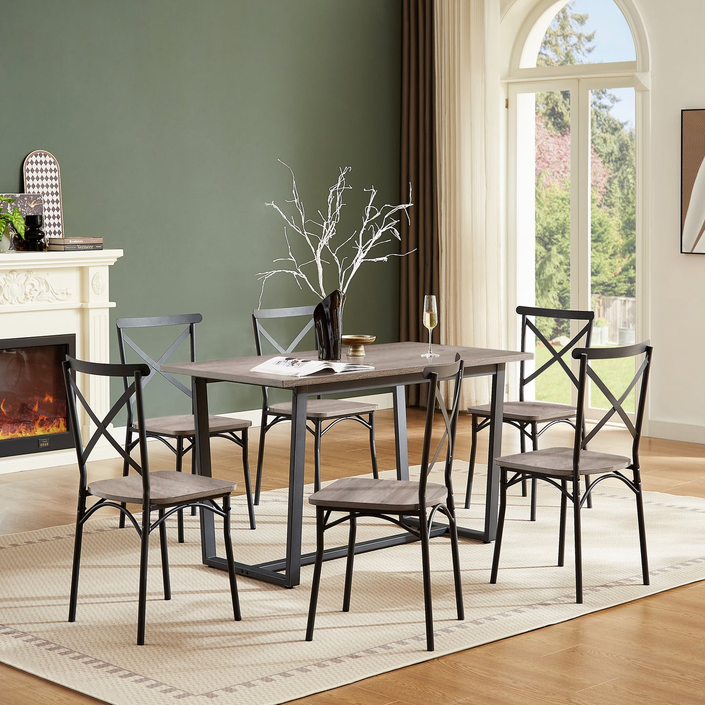 7-Piece Dining Set, Perfect for Kitchens and Breakfast Nooks, Modern Design for Dining Rooms