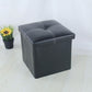 12-inch Non-slip Foldable Ottoman Storage Stool Leather Footstool Storage Box Small Sofa Chair Bench Box Home Organizers Box