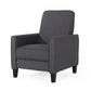 Smoke Fabric Push Back Chair, Elegant Design for Modern Home Décor