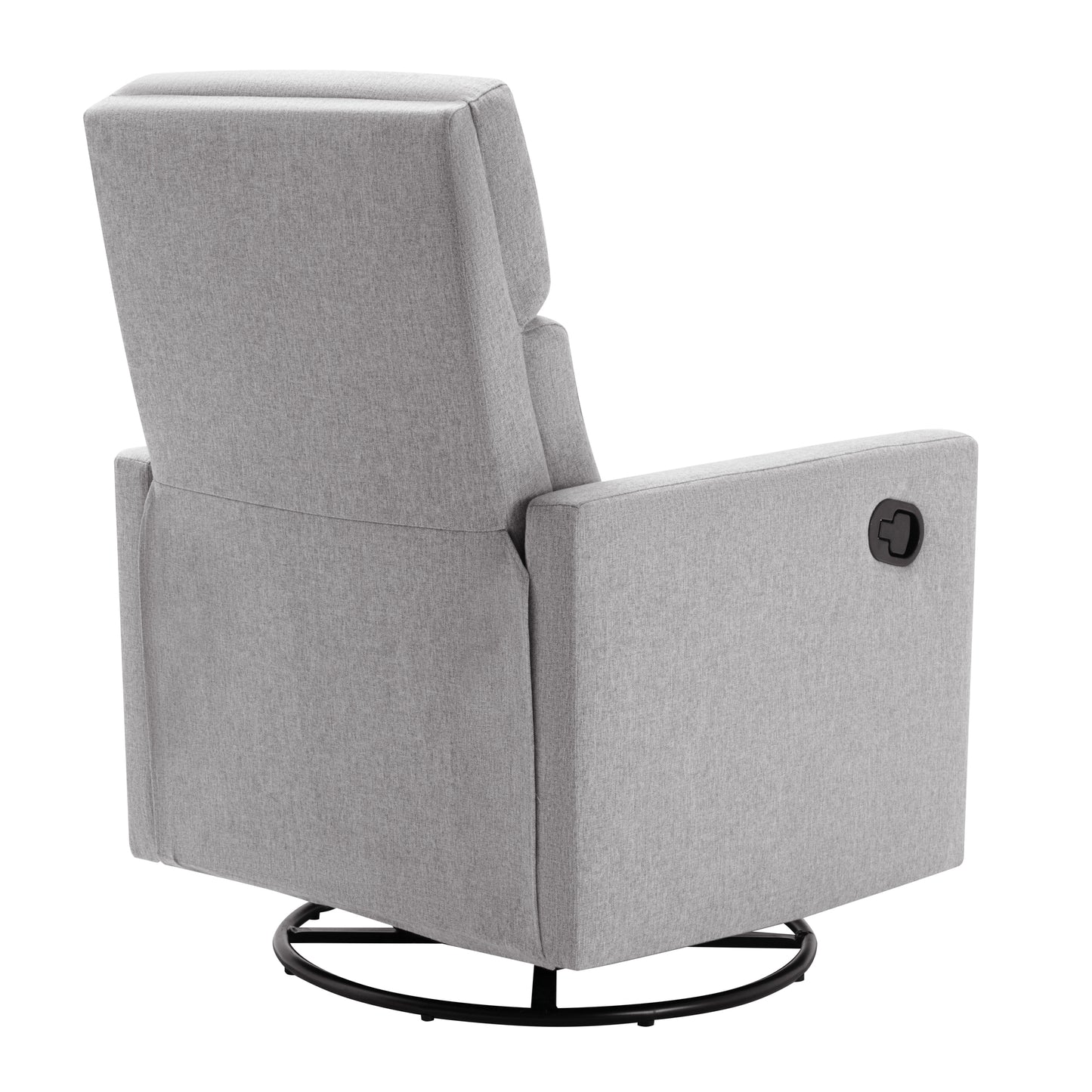 Modern Upholstered Rocker Nursery Chair Plush Seating Glider Swivel Recliner Chair Gray