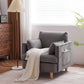 Modern Fabric Decorative Chair Armchair Upholstered Reading Chair Single Sofa Casual Club Chair