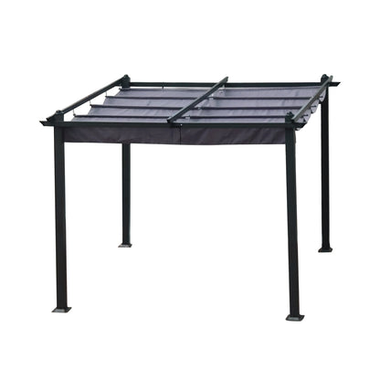 Outdoor Retractable Pergola Gray