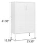 Steel storage cabinet, double door miscellaneous storage cabinet, 2 movable partitions white