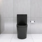 Matte Black Elongated One Piece Toilet Dual Flush 1.1/1.6 GPF Water Saving Map 1000g,Matte Black