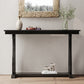 48-Inch Rustic Vintage Console Table --- Farmhouse Style Entryway Table with Open Shelf and Sturdy Construction (Black)