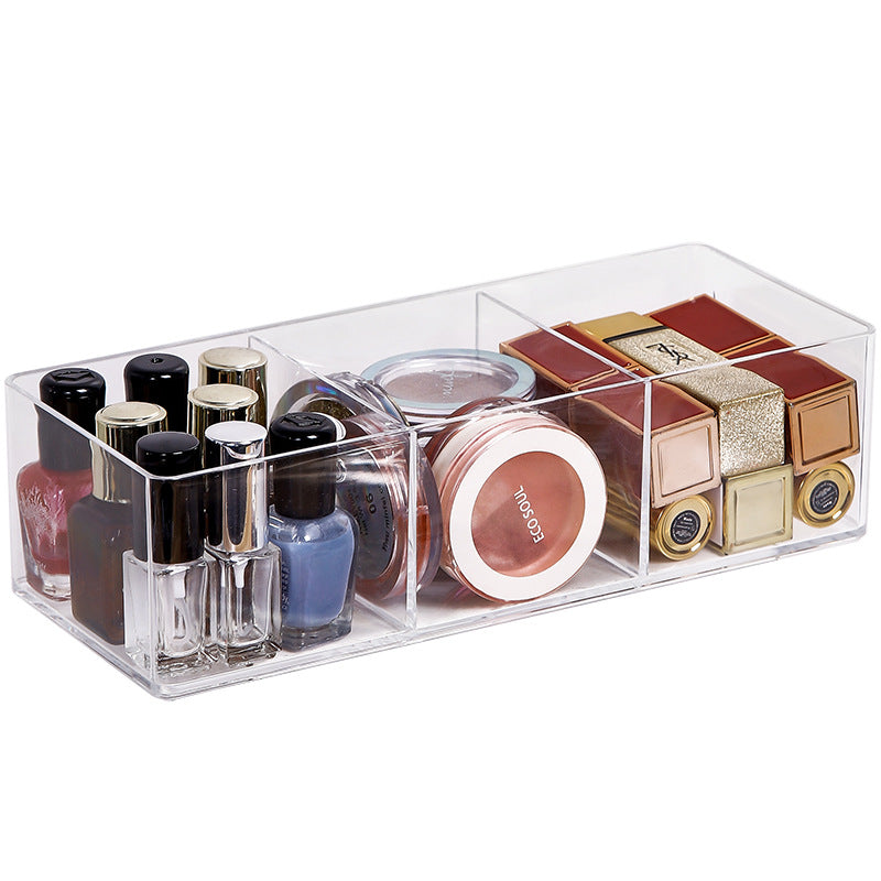 Transparent Drawer With Built-In Partition Box Dressing Table Cosmetic Lipstick Can Be Stacked For Storage Classification Of Desktop Debris