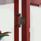 Corner Curio cabinet with illuminated glass display stand and tempered glass door, with adjustable bracket and light bulb