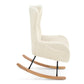 Rocking Chair - with rubber leg and cashmere fabric suitable for living room and bedroom