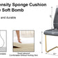 Comes with faux leather cushioned seats living room chairs with metal legs (gray+PU leather)