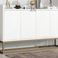 TREXM Modern Sideboard Buffet Cabinet with Large Storage Space, Elegant Design for Dining Rooms and Entryways, White