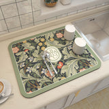 Kitchen Countertop Technology Cloth Drainage Pad Coffee Table Tableware Bowl Plate Cup Drying Pad Washable Insulation Pad