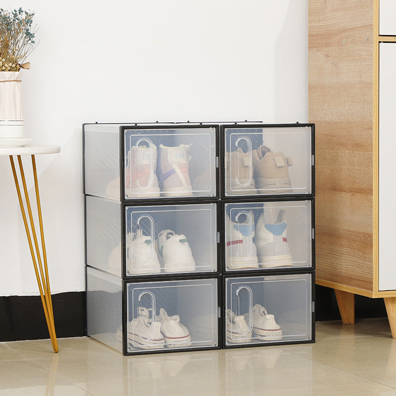 Hot Selling Foldable Shoe Storage Box, Stackable Shoe Cabinet, Dustproof Shoe Organizers Rack Shelf.