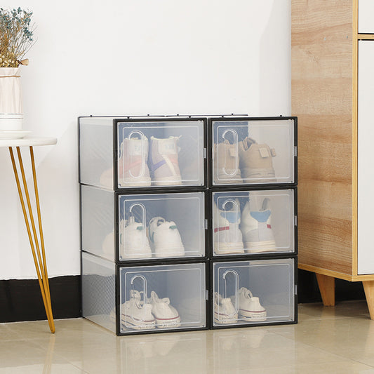 Hot Selling Foldable Shoe Storage Box, Stackable Shoe Cabinet, Dustproof Shoe Organizers Rack Shelf.