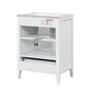 Bathroom Vanity with Sink, Bathroom Vanity Cabinet with One Drawer and Doors, Adjustable Shelf, Solid Wood and MDF, White