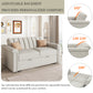 U-STYLE Convertible Soft Cushion Sofa Bed, Comfortable Seating and Sleeping Solution for Two People