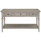 TREXM Classic Retro Style Console Table with Three Top Drawers and Open Style Bottom Shelf (Gray Wash)