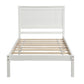 Platform Bed Frame with Headboard  Wood Slat Support  No Box Spring Needed Twin  White