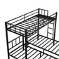 Twin over Twin & Twin Bunk Beds for 3, Twin XL over Twin & Twin Bunk Bed Metal Triple Bunk Bed, Black