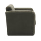 Modern Chair with Sheepskin Sherpa Fabric, Soft Cushion Armchair in Seaweed Green for Living Rooms