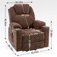 Okin motor Up to 350 LBS Chenille Power Lift Recliner Chair Brown