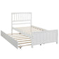 Twin size Platform Bed with Trundle White