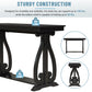 48-Inch Rustic Vintage Console Table --- Farmhouse Style Entryway Table with Open Shelf and Sturdy Construction (Black)