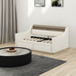 Twin Size Daybed with Storage Drawers, Upholstered Daybed with Charging Station and LED Lights, Beige