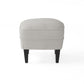 Sillón club moderno de tela gris claro y conjunto de otomana, elegante sillón acolchado para salas de estar