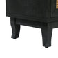 Handcrafted Premium Grain Rattan Sideboard Buffet Cabinet with 4 Rattan Doors, Black Finish