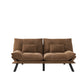 Leatehr Feeling Brown Convertible Folding Modern sofa Bed