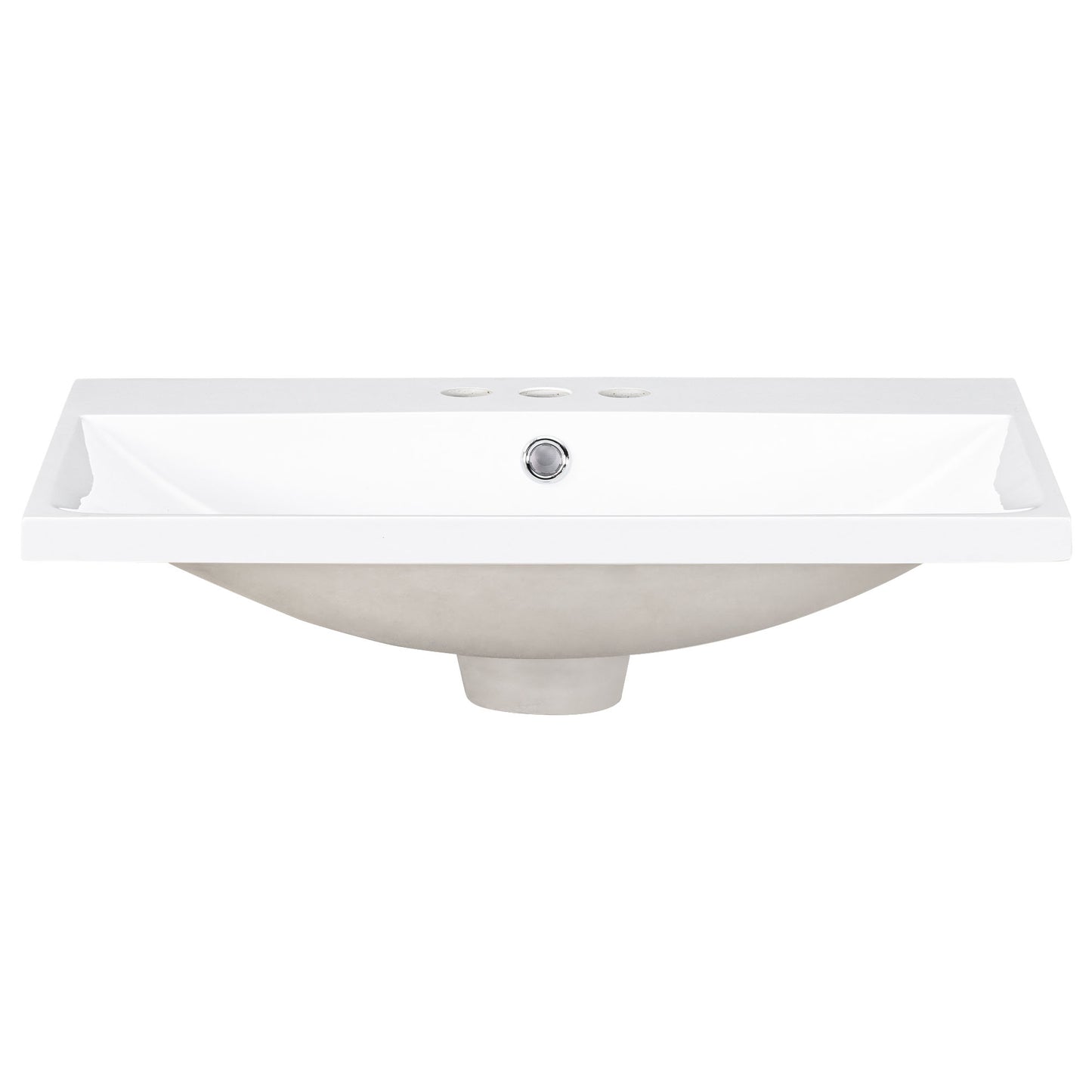 Bathroom Vanity Top Only White Basin 3-Faucet Holes