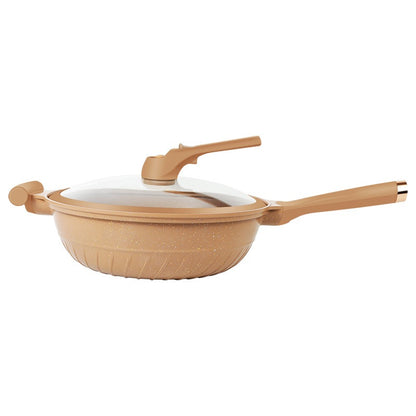 Micro-pressure clay pot non-stick pot household non-stick frying pan die-cast cooking pot