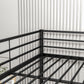 Metal Bunk Bed Full Over Full Bunk Bed Frame with Safety Guard Rails Heavy Duty Space-Saving Design Easy Assembly Black