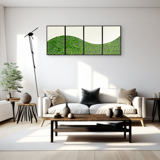 WaveMoss Metal Wall Art4pcs Set